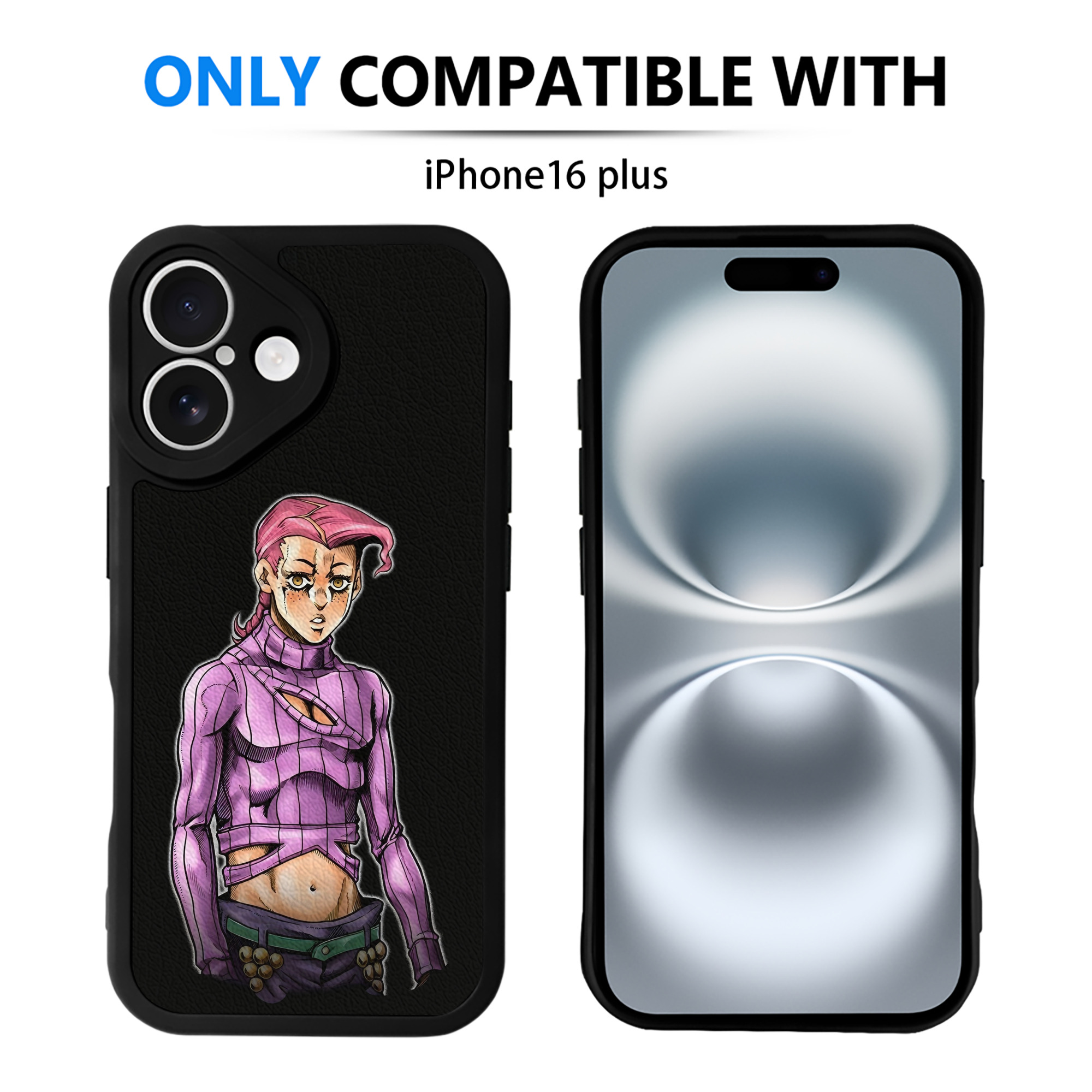 （画像用） ジョジョの奇妙な冒険 ビネガー?ドッピオ JoJo's Bizarre Adventure Vinegar Doppio 【iPhone 16シリーズ対応】シリコンスマホケース（レザー調） 材質：シリコン